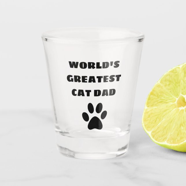 Der weltweit größte Cat-Vater für benutzerdefinier Schnapsglas (Vorderseite)