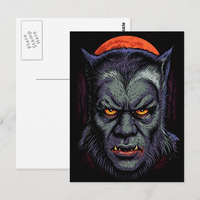 Der Werwolf-Fluch-Postkarte Postkarte (Vorne/Hinten)
