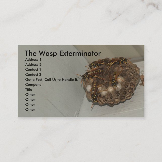 Der WespeExterminator Visitenkarte (Vorderseite)