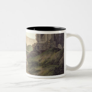 Der Western-Eingang von Shere Shahs Fort, Delhi, Zweifarbige Tasse