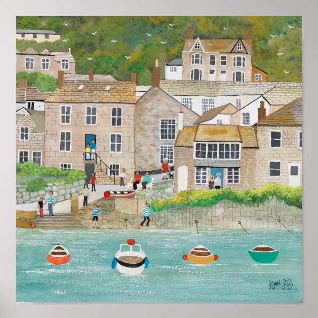 Der Wharf in Mousehole Poster (Vorne)