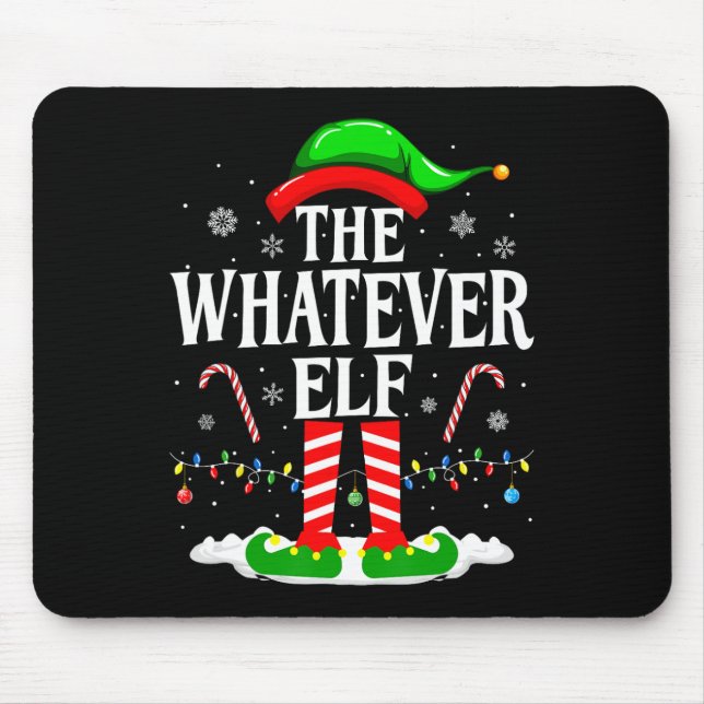 Der Whatever Elf Weihnachten Lustige passende Fami Mousepad (Vorne)