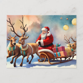 Der Whimsikische Wunsch des Weihnachtsmannes: Pers Feiertagspostkarte