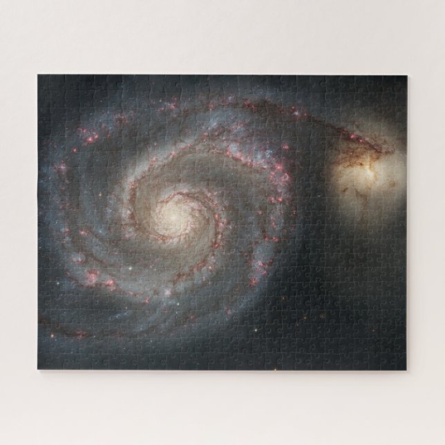 Der Whirlpool Galaxy M51 & Companion im Weltraum (Horizontal)