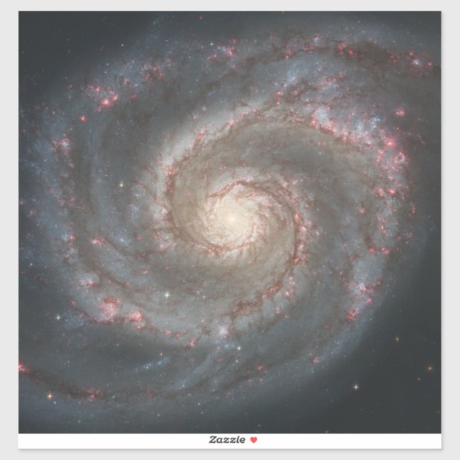 Der Whirlpool Galaxy M51 & Companion im Weltraum Aufkleber (Blatt)