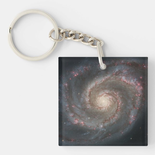 Der Whirlpool Galaxy M51 & Companion im Weltraum Schlüsselanhänger (Vorderseite)