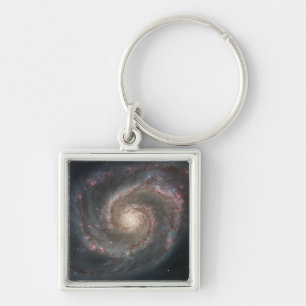 Der Whirlpool Galaxy M51 & Companion im Weltraum Schlüsselanhänger
