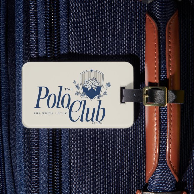 Der White Lotus Polo Club Gepäckanhänger (Vorderseite Insitu 4)