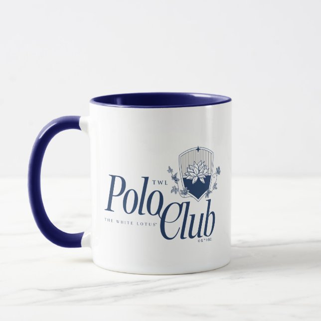 Der White Lotus Polo Club Tasse (Links)