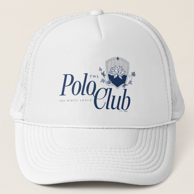 Der White Lotus Polo Club Truckerkappe (Vorderseite)