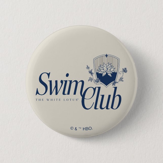 Der White Lotus Swim Club Button (Vorderseite)