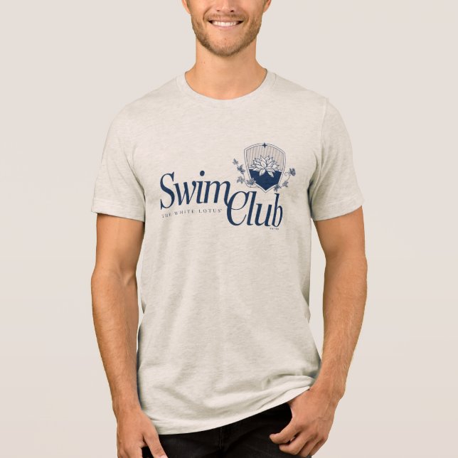 Der White Lotus Swim Club Tri-Blend Shirt (Vorderseite)