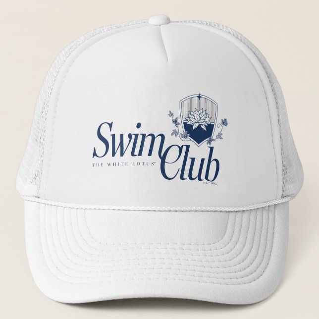 Der White Lotus Swim Club Truckerkappe (Vorderseite)