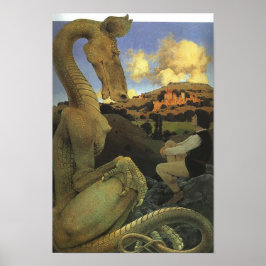 Der widerwillige Drache, Maxfield Parrish Poster