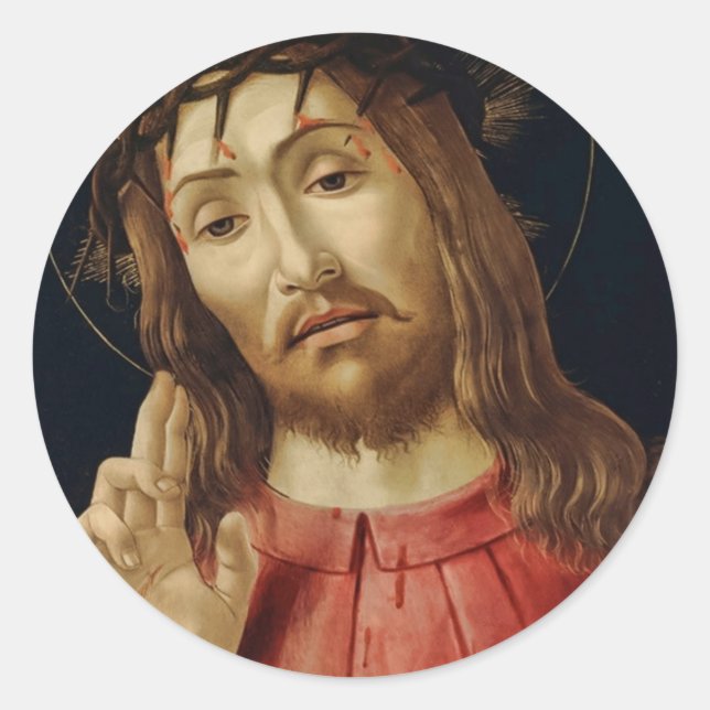 Der wiederauferstandene Christus Runder Aufkleber (Vorderseite)