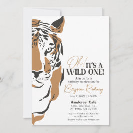 Der wilde Dschungeltiger lädt zum ersten Geburtsta Einladung