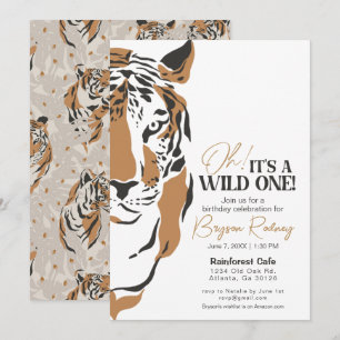 Der wilde Dschungeltiger lädt zum ersten Geburtsta Einladung
