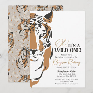 Der wilde Dschungeltiger lädt zum ersten Geburtsta Einladung