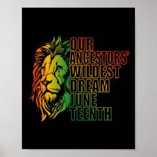 Der wildeste Traum unserer Vorfahren Juneteenth Bl Poster