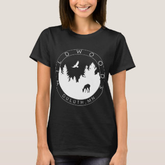 Der Wildwoods der Frauen Logo T (dunkle Farben) T-Shirt