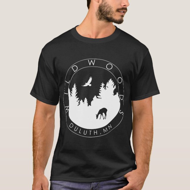 Der Wildwoods der Männer Logo T (dunkle Farben) T-Shirt (Vorderseite)
