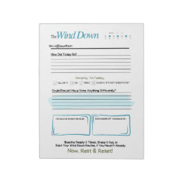Der WIND DOWN – 5-Minuten-Abend-Journal-Notizblock Notizblock