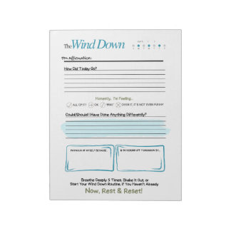 Der WIND DOWN – 5-Minuten-Abend-Journal-Notizblock Notizblock