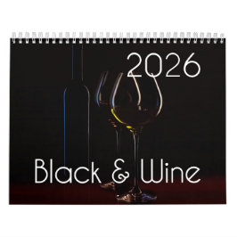 Der Wine Wall Calendar 2026 - Schwarz & Wein Kalender