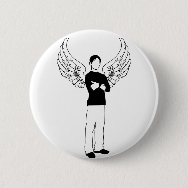 Der Winged Geldnehmer Button (Vorderseite)