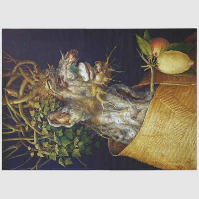 Der Winter, Arcimboldo Seidenpapier (Vorderseite)