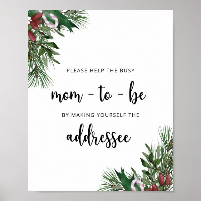 Der Winter hilft der betriebsamen Mama, sich zu be Poster (Vorne)
