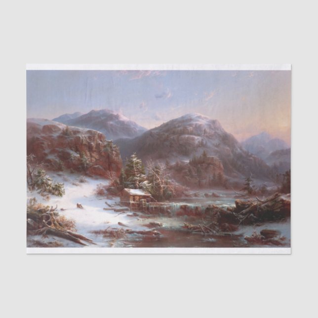 Der Winter in den Bergen, enttäuschend Seidenpapier (Vorderseite)