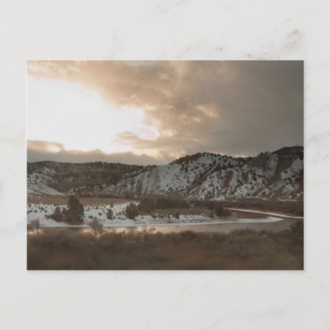 Der Winter in den Rockies Postkarte (Vorderseite)