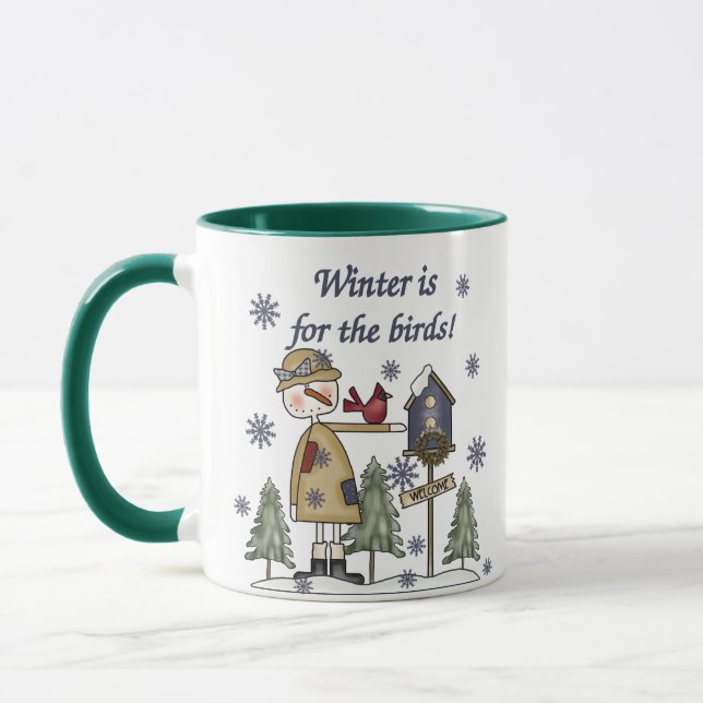 Der Winter ist für die Vögel Tasse (Links)