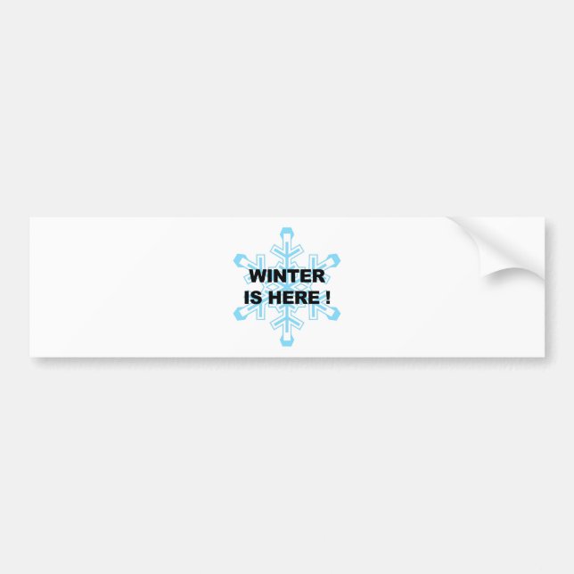Der Winter ist hier! Liberale Schneeflocke Autoaufkleber (Vorne)