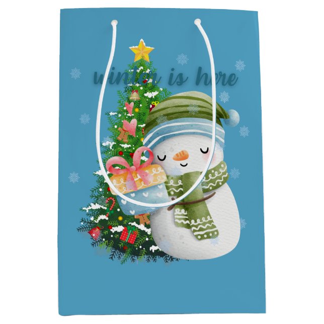Der Winter ist hier Mittlere Geschenktüte (Vorderseite)
