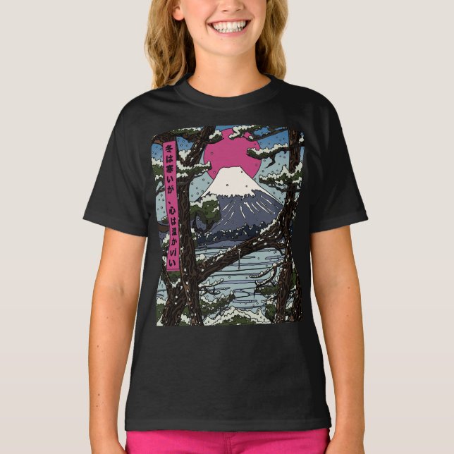 Der Winter ist kalt, aber das Herz ist warm T-Shirt (Vorderseite)