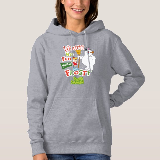 Der Winter macht keinen Spaß ohne Frost den Schnee Hoodie (Vorderseite)
