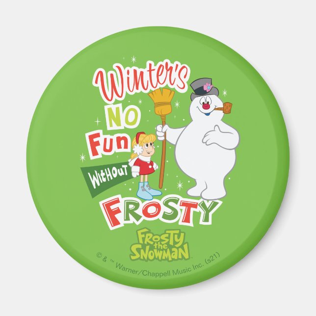 Der Winter macht keinen Spaß ohne Frost den Schnee Magnet (Vorne)