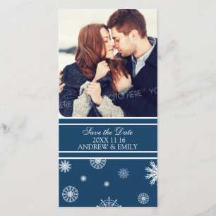 Der Winter Save the Date Wedding Foto kardiert