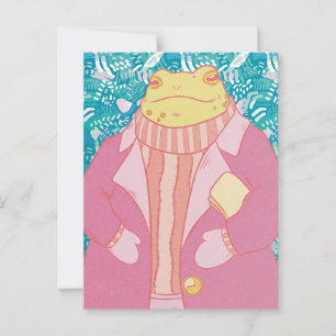 Der Winterfrosch Postkarte