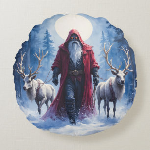 Der Winterkönig kommt.  Rundes Kissen