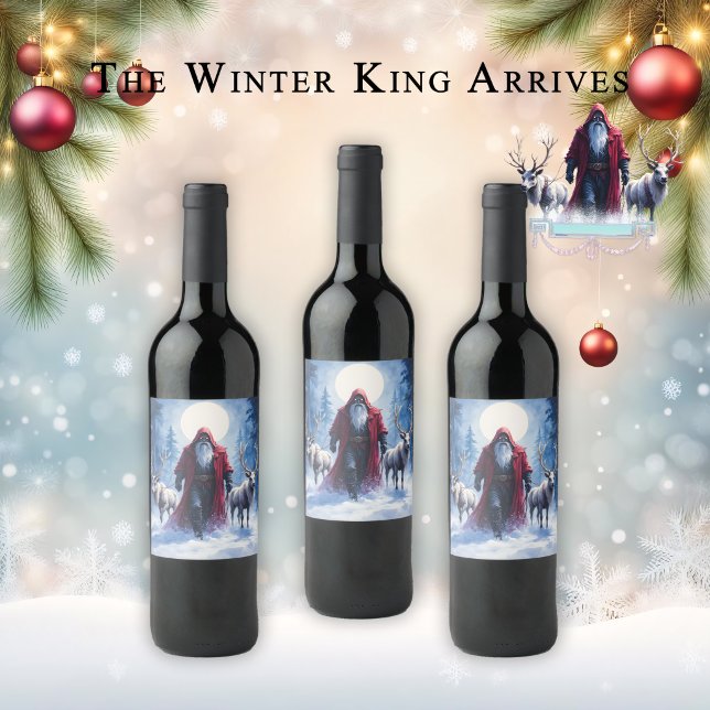 Der Winterkönig kommt.  Weinetikett (Von Creator hochgeladen)