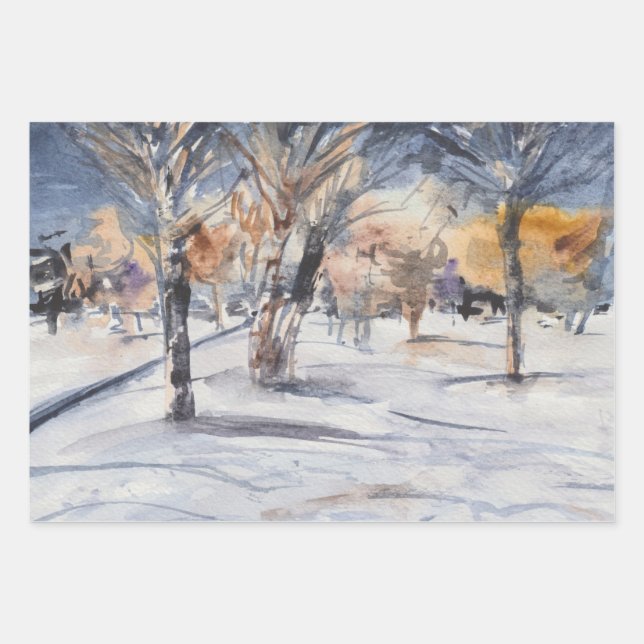 Der Winterwald Geschenkpapier Set (Vorderseite)