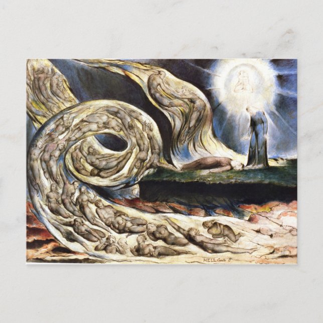 Der Wirbelwind der Liebenden, William Blake Postkarte (Vorderseite)