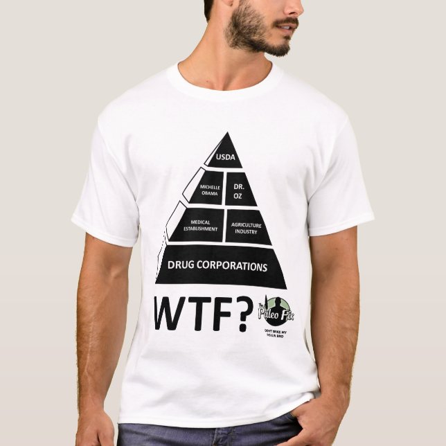 DER WIRKLICHE NAHRUNGSMITTELpyramide-T - SHIRT (Vorderseite)