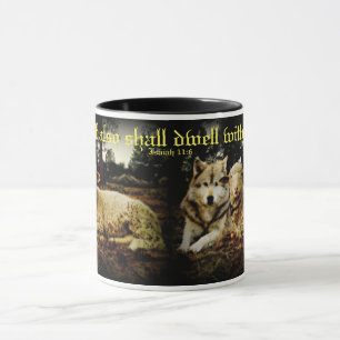 "Der Wolf bleibt mit dem niederlegenden Lamm" Tasse