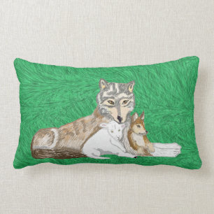 Der Wolf, das CUB und das Lamm Lendenkissen