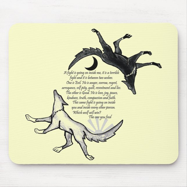 Der Wolf, den man füttert Mousepad (Vorne)