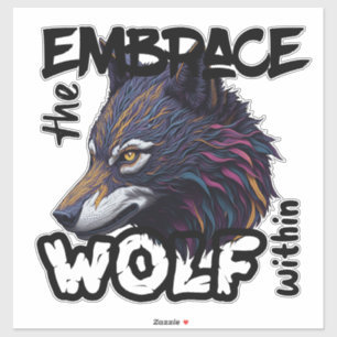Der Wolf im Inneren Aufkleber